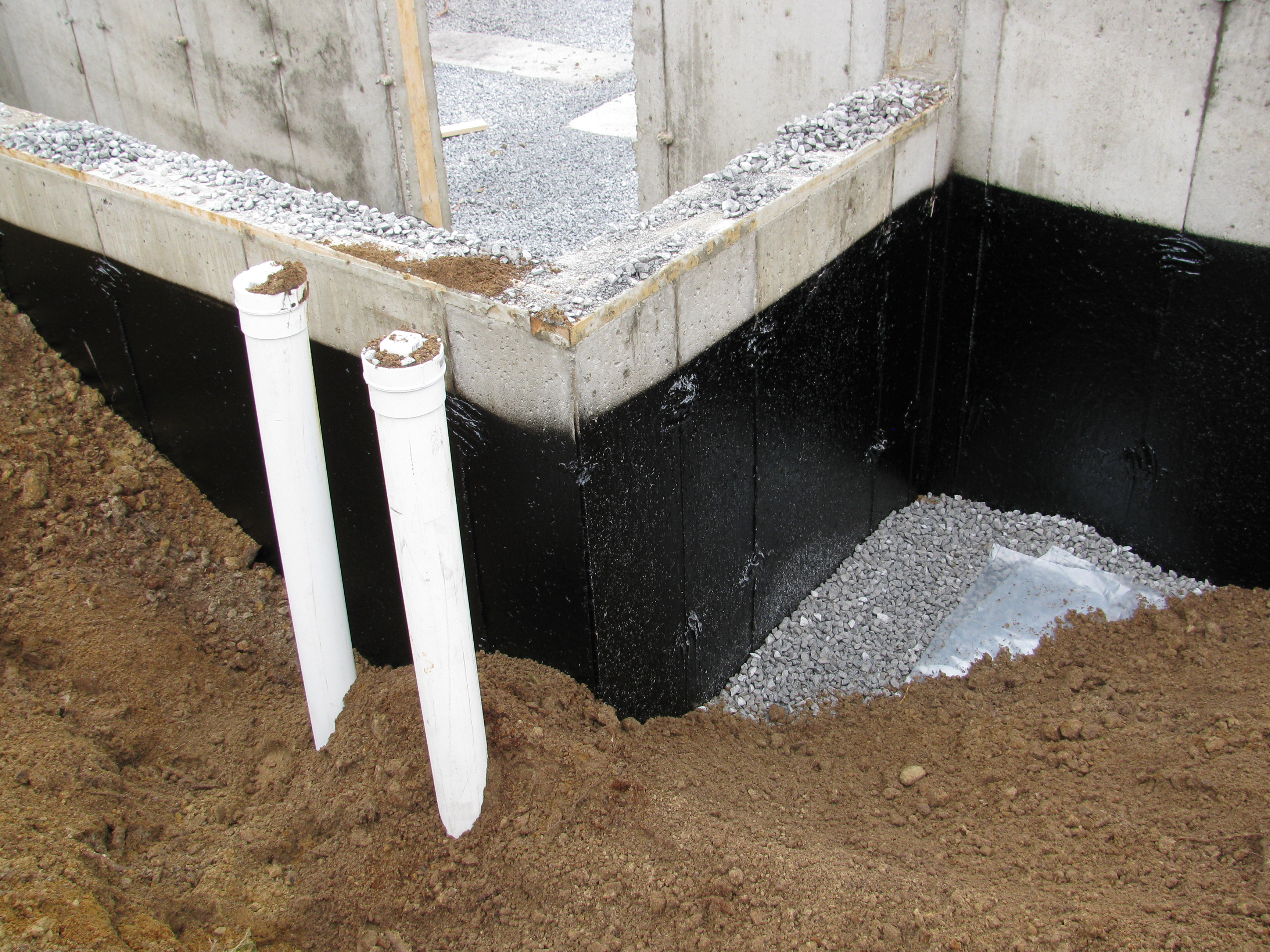 French drain installation, Mascouche, Terrebonne